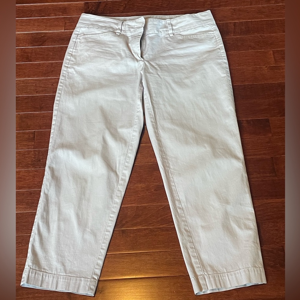 Light tan/pale pink cropped pant, size 4